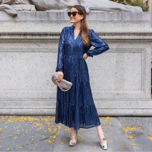 sail to sable dress Sail to Sable Blue & White Maxi Shirt Dress BLUE/WHITE / L / JM26003